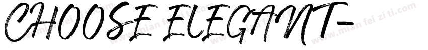 CHOOSE ELEGANT字体转换